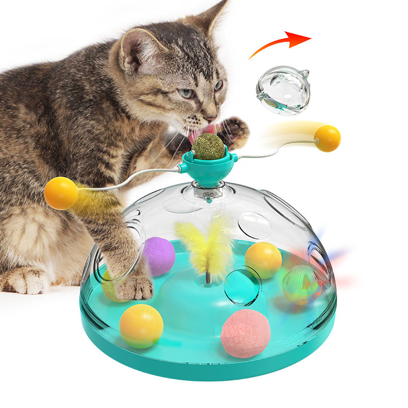 Meows Windmill Cat Toy with Catnip Ball