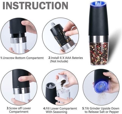 Electric Gravity Pepper Grinder