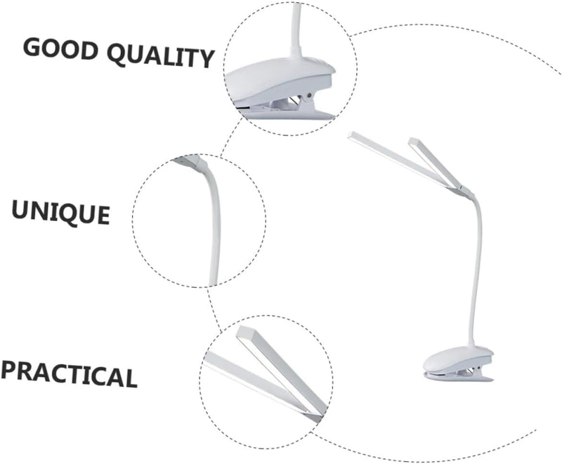 Dual-Head Clamp Table Lamp