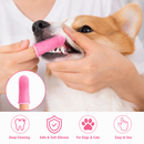 5 Pack Pet Finger Toothbrush Silicone Dog Cat Teeth Cleaning Brush with Case