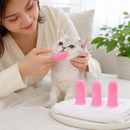 5 Pack Pet Finger Toothbrush Silicone Dog Cat Teeth Cleaning Brush with Case