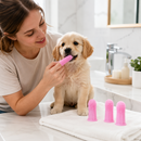 5 Pack Pet Finger Toothbrush Silicone Dog Cat Teeth Cleaning Brush with Case