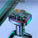 Car Bluetooth 5.0 FM Transmitter Dual USB 2.1A Charger Handsfree MP3 TF Player