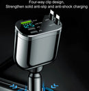 60W Retractable Car Charger Dual Pull Out Cables USB Type C PD QC3.0 12V 24V
