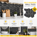 10 Pack Self Adhesive Wall Tiles Peel & Stick Decorative Wall Stickers
