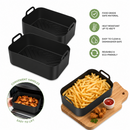 Reusable Silicone Air Fryer Basket Liner Non Stick Pot BPA Free Dishwasher Safe