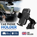 Universal Car Phone Holder Dashboard Windshield Mount Adjustable Suction Cup