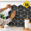 10 Pack Self Adhesive Wall Tiles Peel & Stick Decorative Wall Stickers