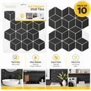 10 Pack Self Adhesive Wall Tiles Peel & Stick Decorative Wall Stickers