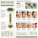 Natural Jade Roller & Gua Sha Set Facial Massage Skin Care Depuffing Tool