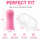 5 Pack Pet Finger Toothbrush Silicone Dog Cat Teeth Cleaning Brush with Case