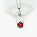 Crystal Heart Wishing Bottle Necklace