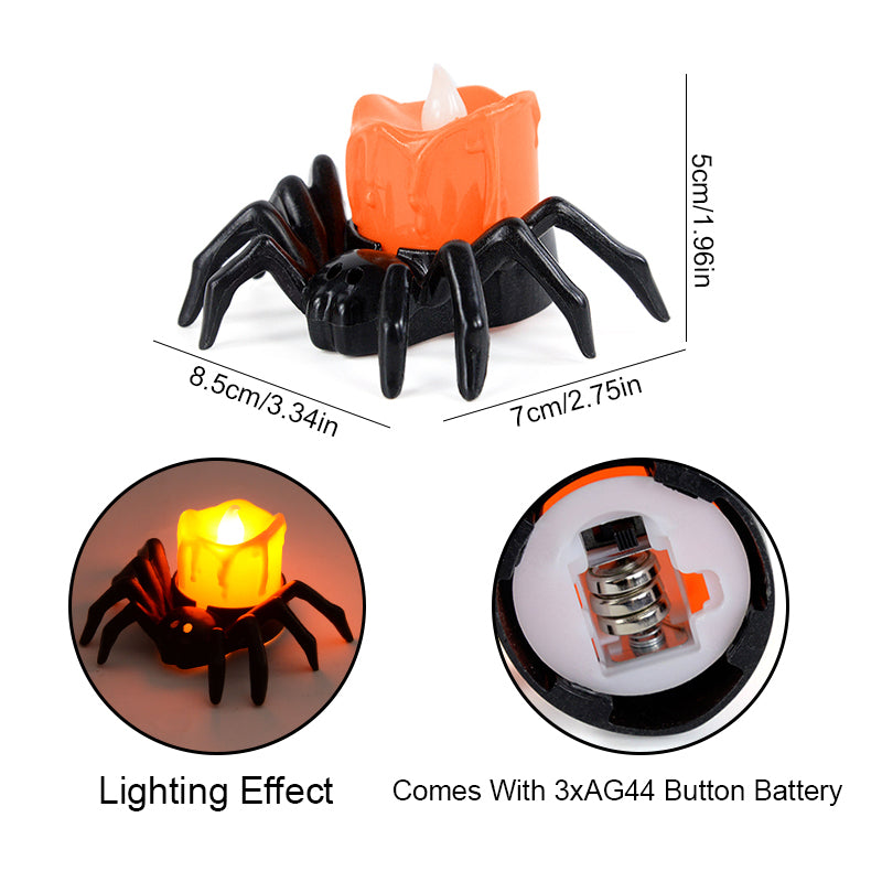 Spooky Spider Halloween Candlestick Ornament