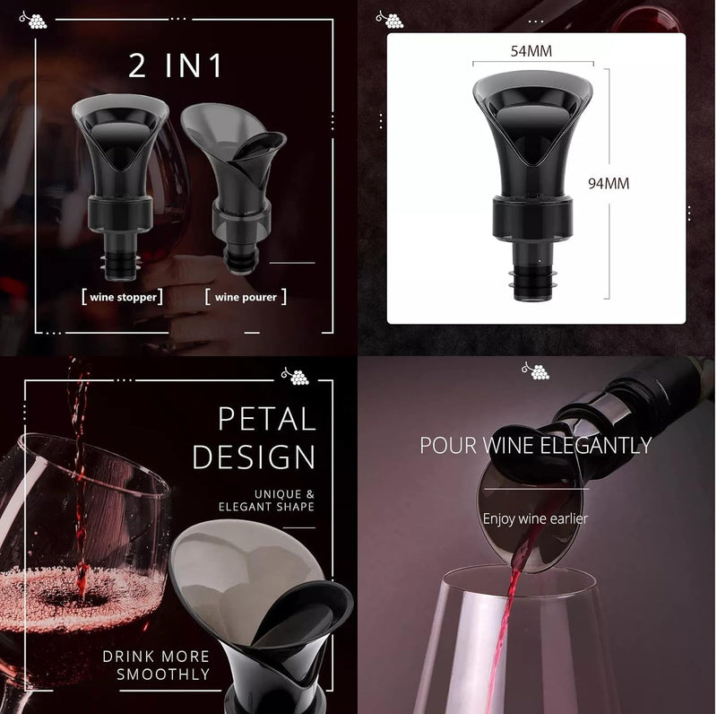 Creative Petal-shaped Plug Wine Pourer