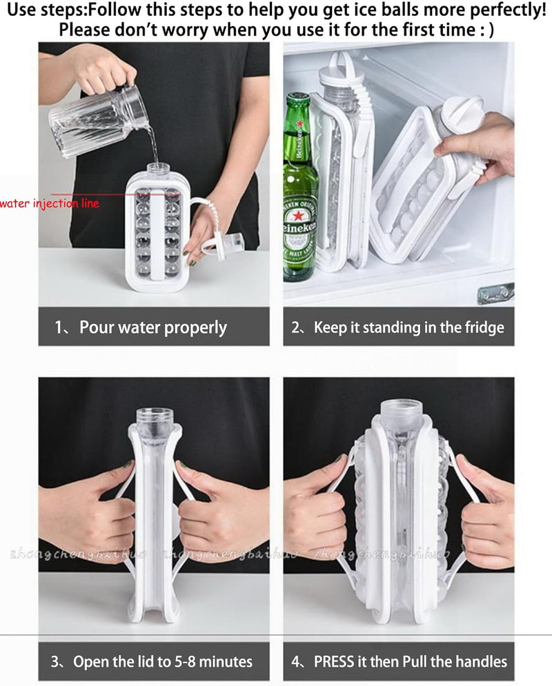 2 in 1 Ice Cube Bottle