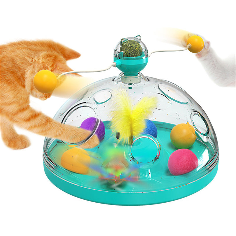 Meows Windmill Cat Toy with Catnip Ball