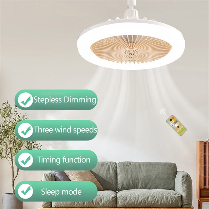 Remote Control Ceiling Fan with LED Light