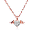 Symbolic Heart Wings Necklace for Women