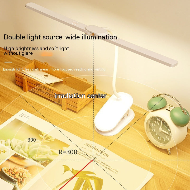 Dual-Head Clamp Table Lamp