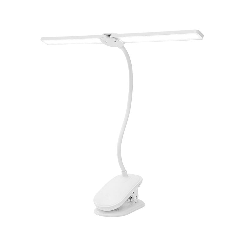 Dual-Head Clamp Table Lamp