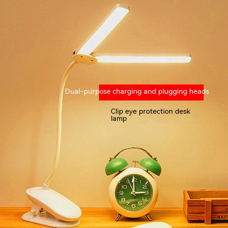 Dual-Head Clamp Table Lamp